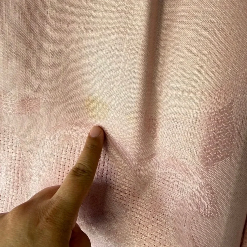 Vintage Peasant-Craft Pink Linen Damask Tablecloth‎ 52x52 Made in Belgium NOS